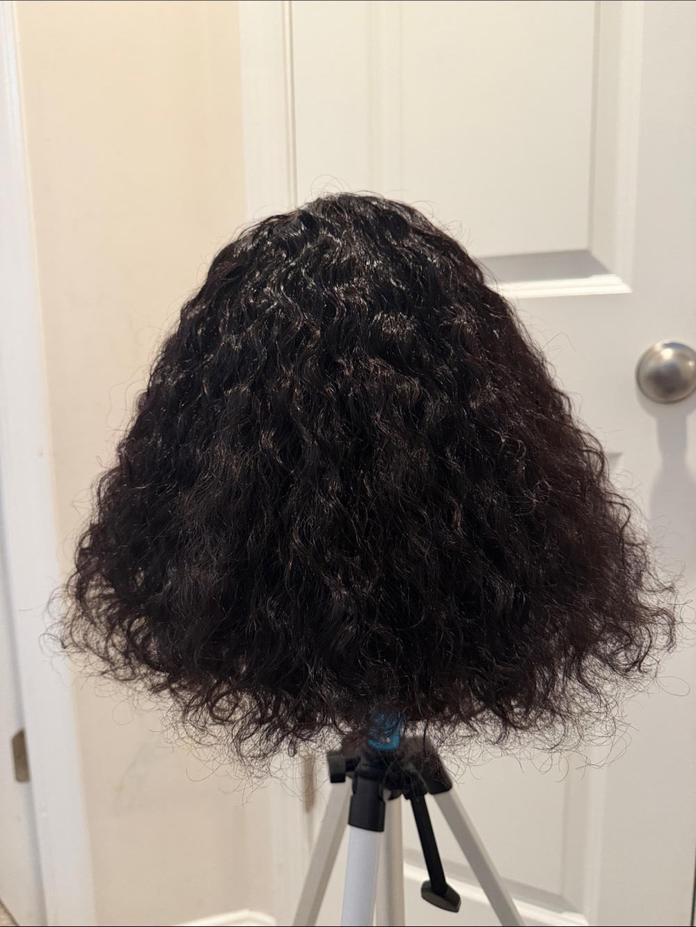 Wig Unit Short Bob Deep Wave Curly Black Hair - Picture 3 of 13